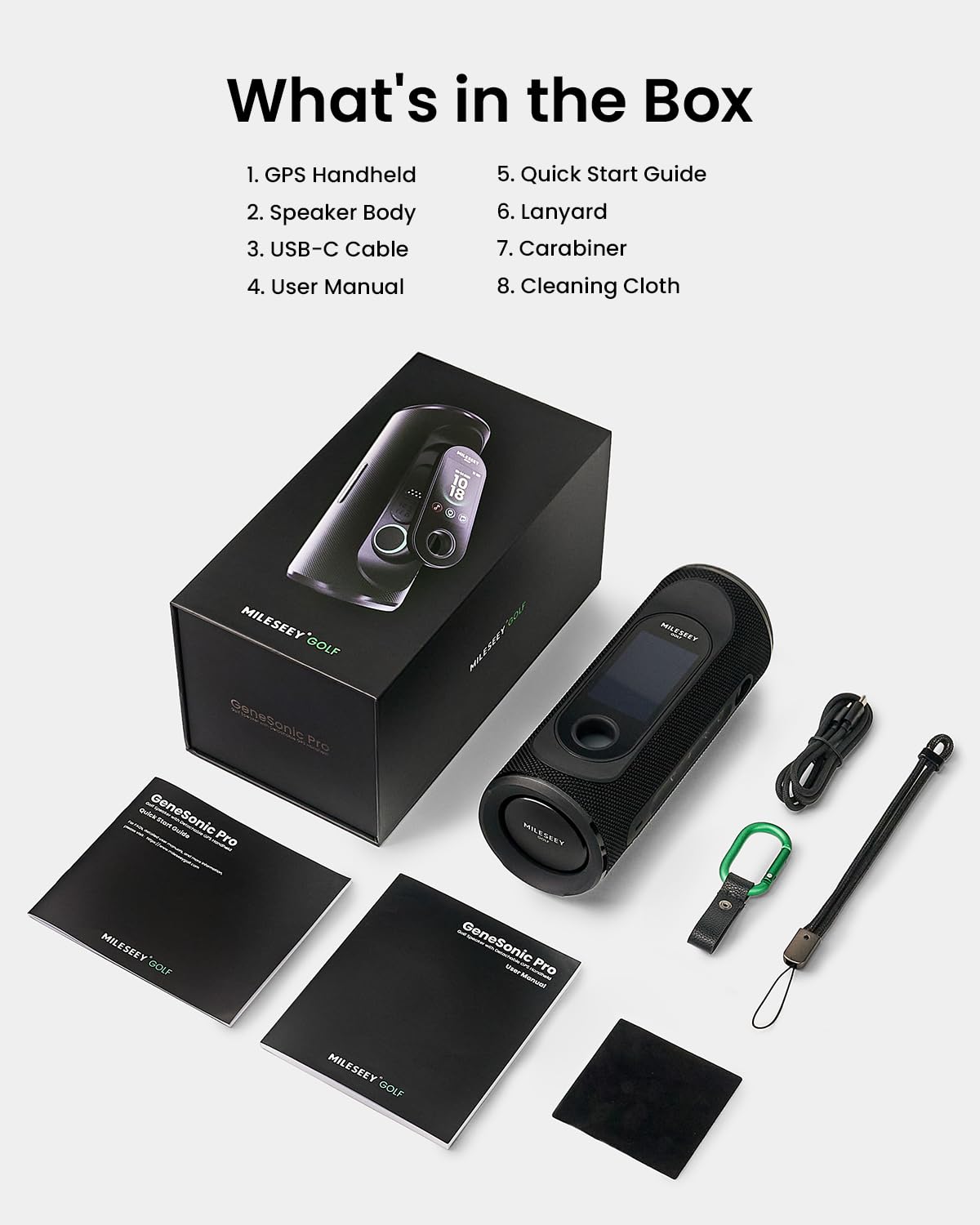 MILESEEY GeneSonic Pro Golf Speaker & GPS Rangefinder