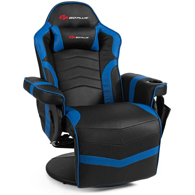 Pu Leather Massage Gaming Chair Ergonomic High Back Racing Style Gaming Recliner With Adjustable Backrest Amp Footrest Cup Holder Side Pouch - Comfortable And Ergonomic Design