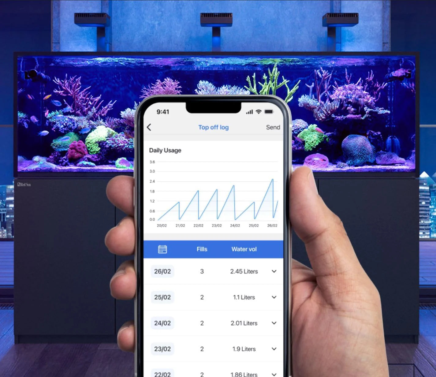 Red Sea 3-in-1 ReefATO + ATO Auto Top Off System for Aquarium | Water On Floor Alarm | App Controled with Fish Tank Temperature Probe