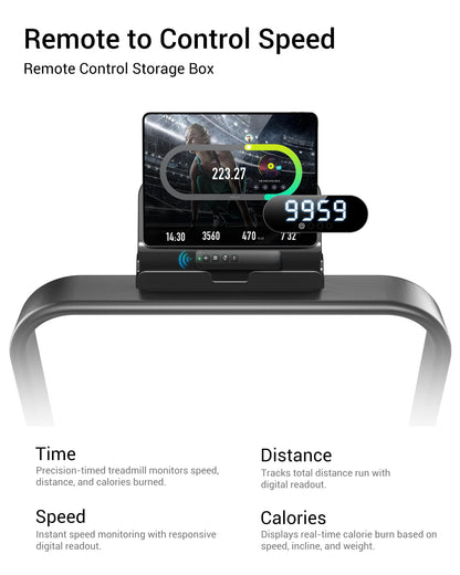 LONTEK 3-in-1 Foldable Treadmill for Home & Office Use