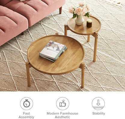Mopio Ensley Mid Century Modern Rectangle Coffee Table with Dual Storage Shelf, Wood Slat Sliding Door, & Rounded Edge Protection for Living Room, Walnut Grain
