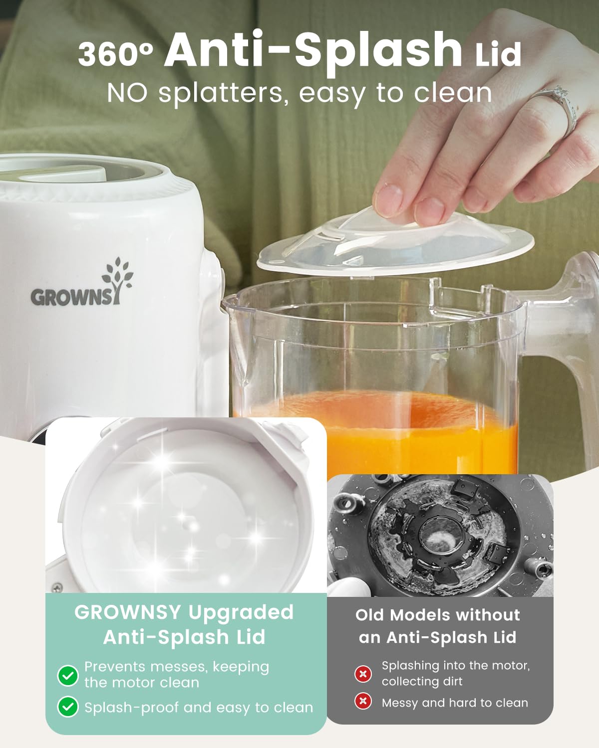 GROWNSY Baby Food Maker - One Step Steamer & Grinder