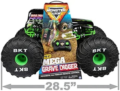 Monster Jam, Official Mega Grave Digger All-Terrain Remote Control Monster Truck with Lights sgtnighsdesigns