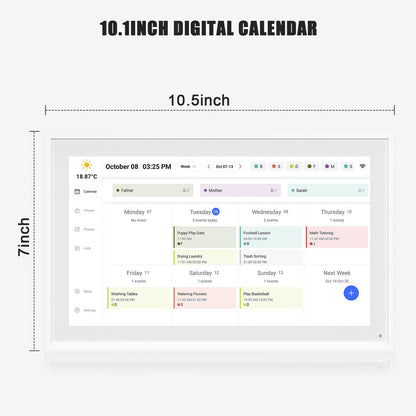 MEZED 10.1" Digital Calendar & Meal Planner with Touch Screen