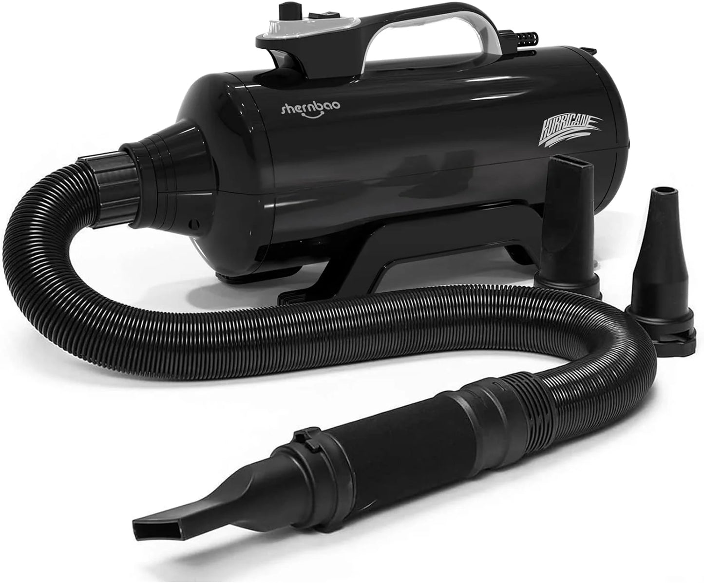 Dog Dryer High Velocity Professional Dog Pet Grooming Hair Drying Force Dryer Blower 6.0HP (DHD-2400T) (6.0HP, Jet Black)