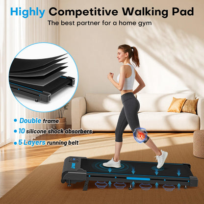 FOUSAE Walking Pad Treadmill for Home, 6.2MPH, 350LBS Capacity