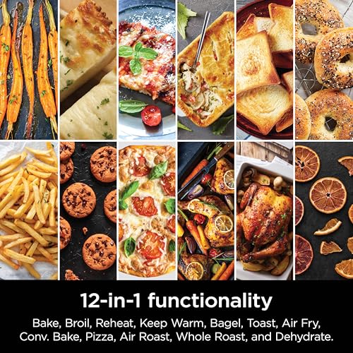 Ninja Countertop Oven Double Stack XL & Air Fryer with Pro Cook System, 12 in 1, Flexdoor, FlavorSeal, SMART FINISH with DualZone Technology, Air Fryer, Bake, Broil, Reheat, Stainless Steel, DCT651
