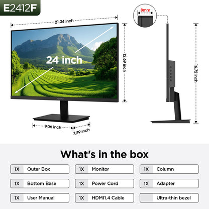 KOORUI E2412F 24" Full HD Computer Monitor 100Hz VA