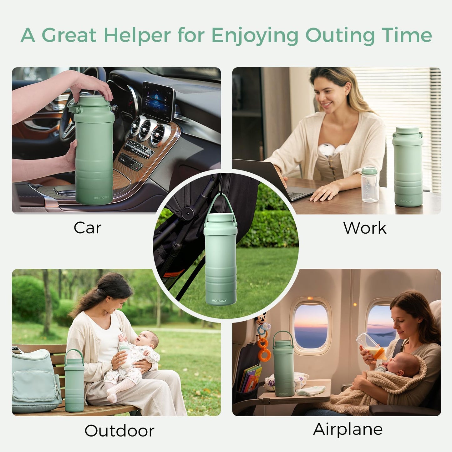 MOMCOZY 22oz Portable Breast Milk Cooler with 24-Hour Chill