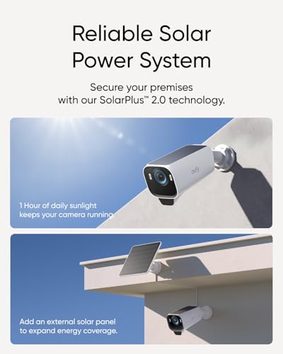 eufy Security eufyCam S3 Pro 4 Cam Kit, Solar Camera Outdoor Wireless, MaxColor Night Vision, 4K Security Camera with Solar Panel, Face Recognition AI, Expandable Local Storage, No Monthly Fee : Electronics