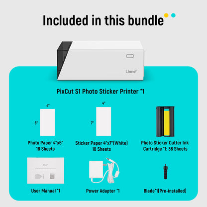 LIENE PixCut S1 Color Sticker Printer & Cutting Machine
