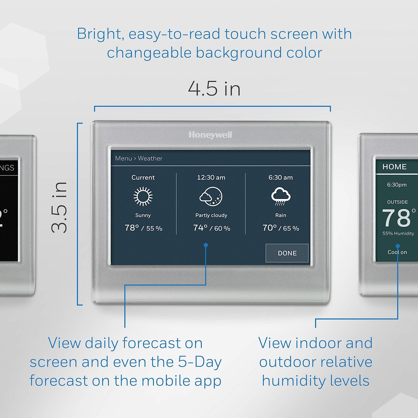 HONEYWELL HOME RTH9585WF1004 Wi-Fi Smart Thermostat - 7 Day Programmable