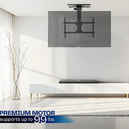 VIVO Electric Ceiling TV Mount, 37–70", Motorized, App Control, Black