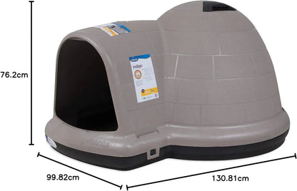 Petmate Indigo Dog House (Igloo Dog House, Made in USA with 90% Recycled Materials, All Weather Protection Pet Shelter) for XL Dogs 90 to 125 pounds, Made in USA