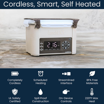 LUNCHEAZE Core Gen 2 Cordless Electric Lunch Box - 4-Cup, 220°F