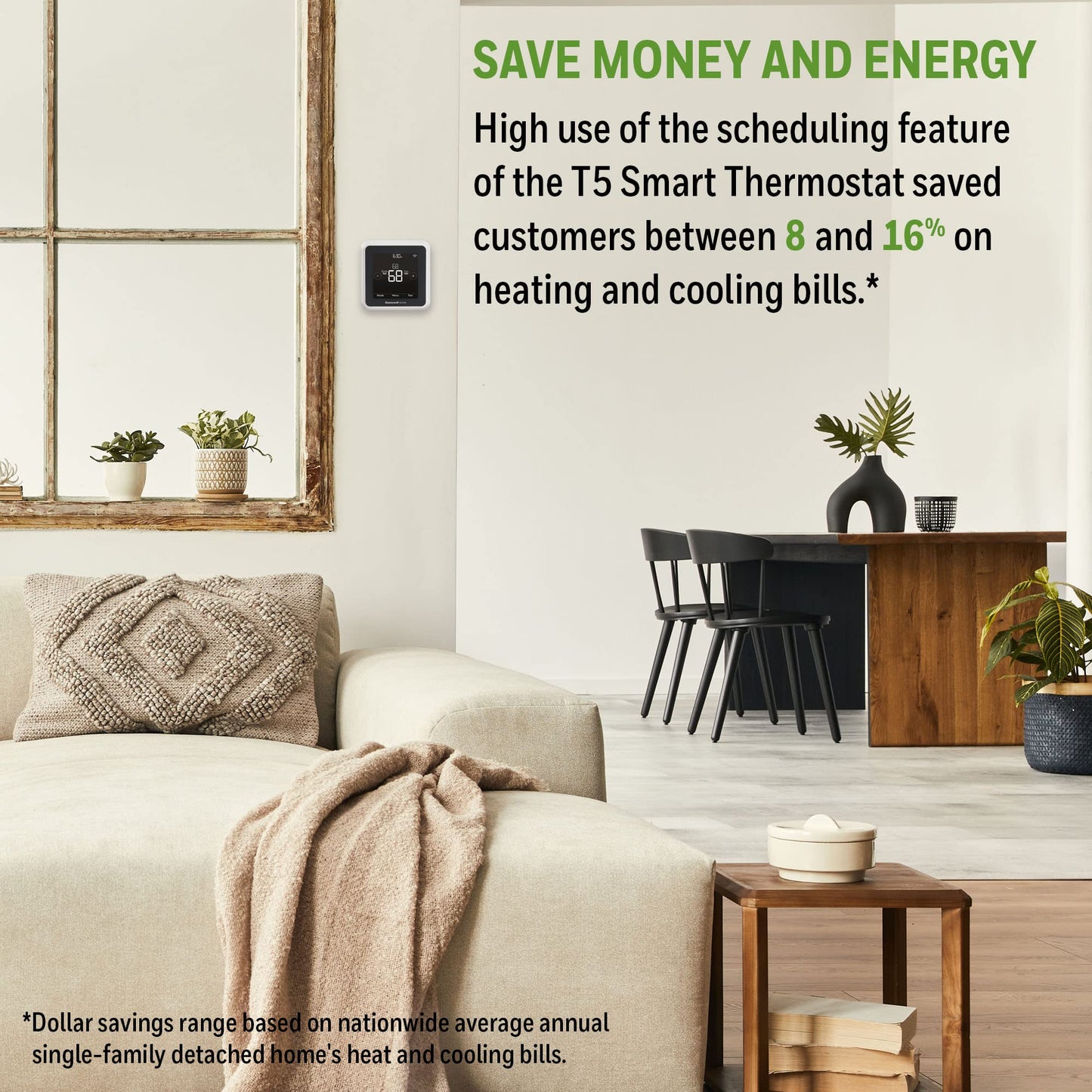 HONEYWELL HOME RTH8800WF2022 T5 WiFi Smart Thermostat - Alexa Ready