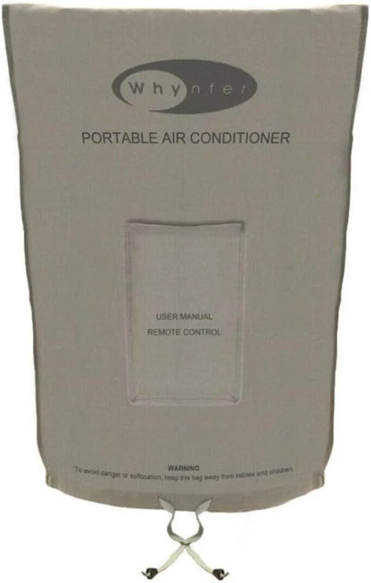 Whynter ARC-14S 14,000 BTU Dual Hose Portable Air Conditioner with Dehumidifier and Fan for Rooms Up to 500 Square Feet, Includes Storage Bag, Platinum/Black, AC Unit Only