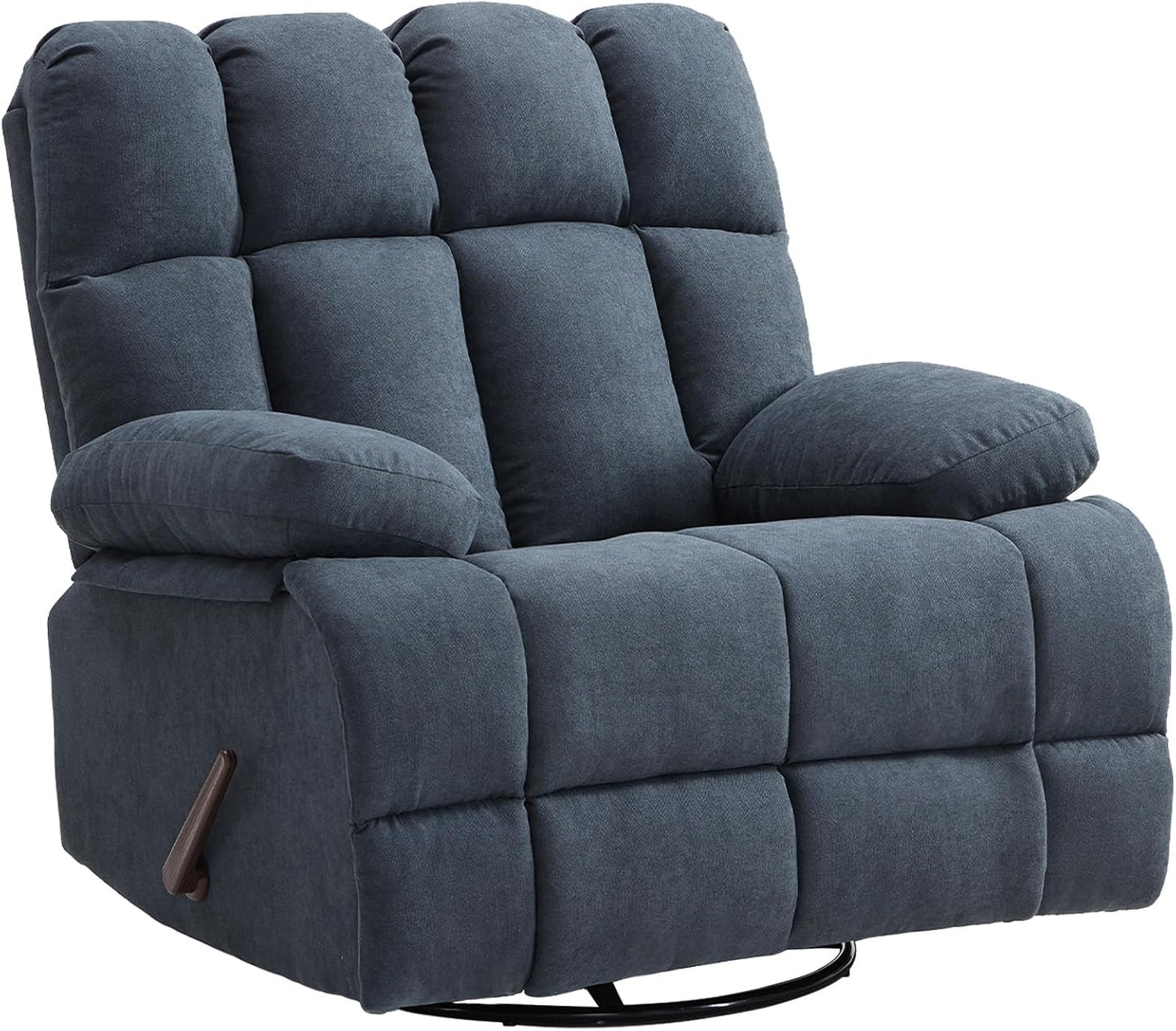 Oversized Swivel Recliner Chair for Big Man Grey
