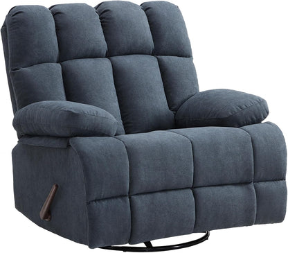Oversized Swivel Recliner Chair for Big Man Grey