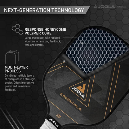 Essentials Pickleball Paddles with Reinforced Fiberglass Surface and Honeycomb Polypropylene Core