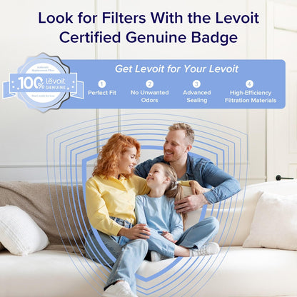 LEVOIT Vital 200S-P Air Purifier for Large Rooms, White