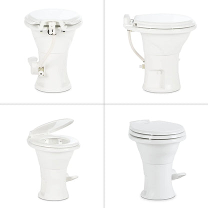 Dometic 310 RV Toilet, Oblong, PowerFlush, White