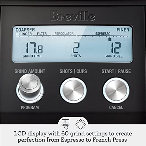 Breville the Smart Grinder Pro BCG820BST, Black Stainless Steel : Home & Kitchen