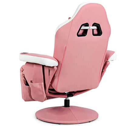 Pu Leather Massage Gaming Chair Ergonomic High Back Racing Style Gaming Recliner With Adjustable Backrest Amp Footrest Cup Holder Side Pouch - Comfortable And Ergonomic Design