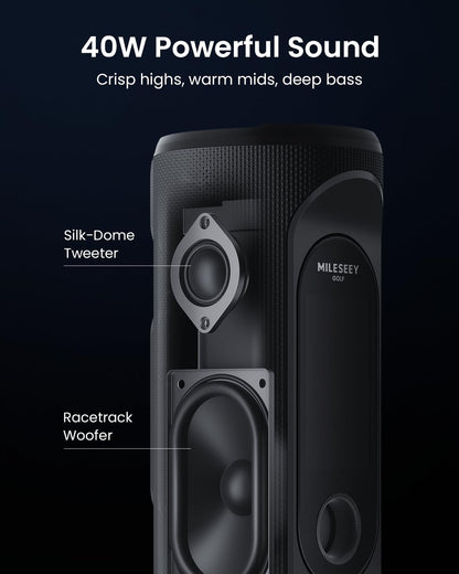 MILESEEY GeneSonic Pro Golf Speaker & GPS Rangefinder