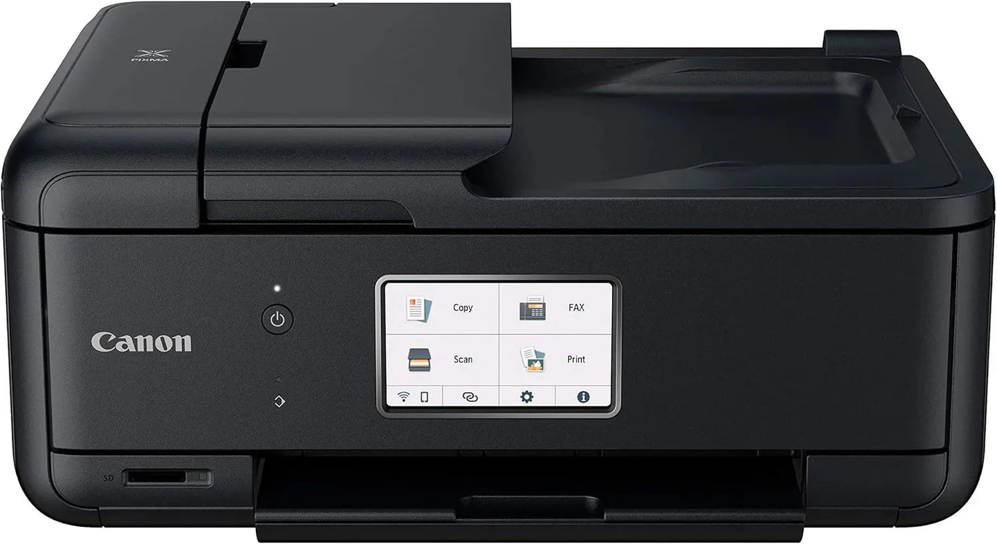 Canon PIXMA TR8620a - All-in-One Printer Home Office|Copier|Scanner|Fax|Auto Document Feeder | Photo, Document | Airprint (R), Android, Black, Works with Alexa