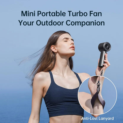 Portable Handheld Fan,Speed(1-100) Adjustable Turbo Mini Fan,5000mAh Battery Rechargeable Personal Fan with Metal Body,Digital Display,Gifts for Women Men Travel/Camping/Outdoor-Grey