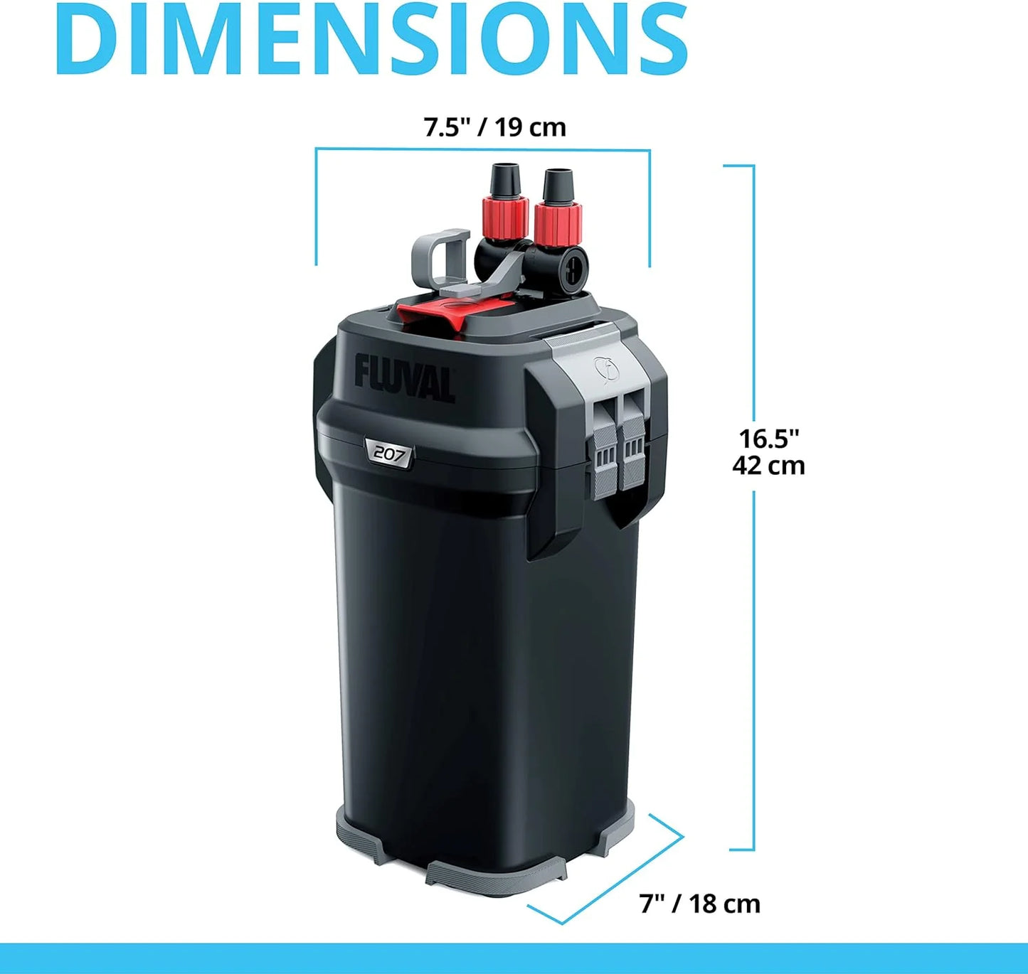 Fluval 407 Perfomance Canister Filter - for Aquariums Up to 100 Gallons - Aquarium Canister Filter
