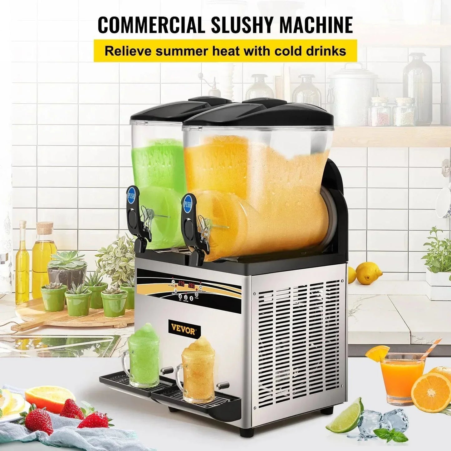 VEVOR Commercial Slushy Machine Slushie Machine