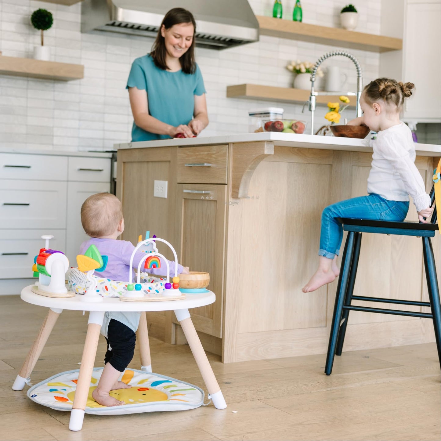 MOVE2PLAY 4-in-1 Montessori Baby Activity Center with Toys