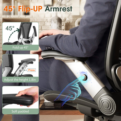GABRYLLY Ergonomic High Back Office Chair with Headrest