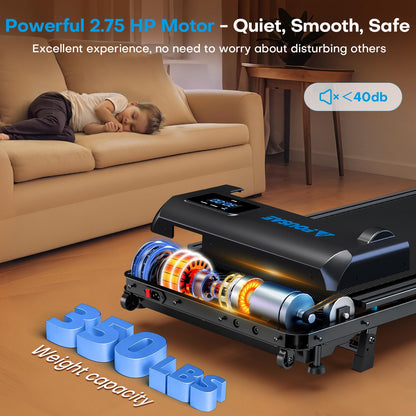 FOUSAE Walking Pad Treadmill for Home, 6.2MPH, 350LBS Capacity