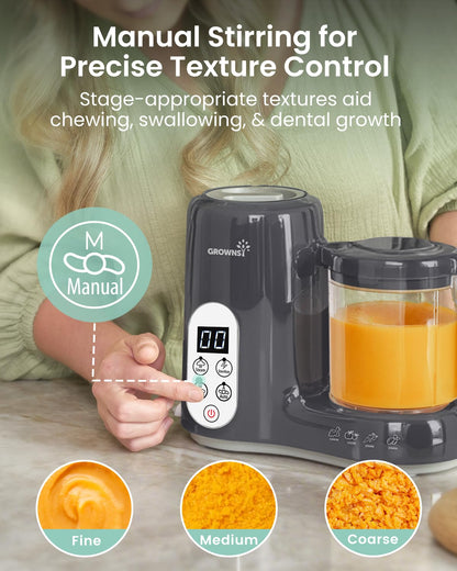 GROWNSY Baby Food Maker - One Step Steamer & Blender