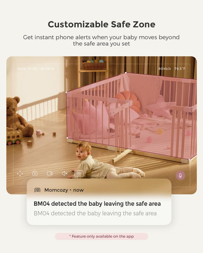 MOMCOZY Smart WiFi Baby Monitor with 1080P Camera & Audio