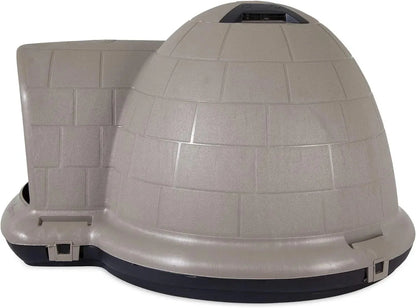 Petmate Indigo Dog House (Igloo Dog House, Made in USA with 90% Recycled Materials, All-Weather Protection Pet Shelter) for XL Dogs -90 to 125 pounds, Made in USA