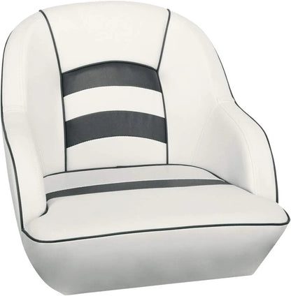 Bucket Pontoon Boat Seat (White/Blue)