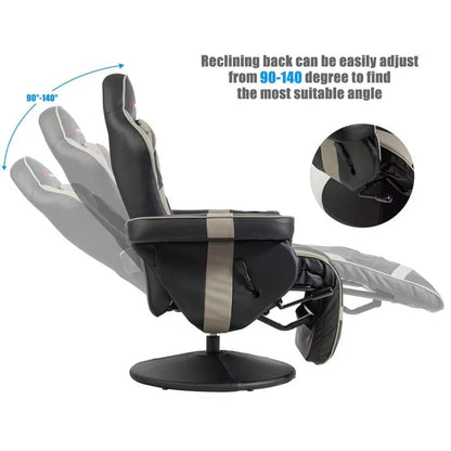 Pu Leather Massage Gaming Chair Ergonomic High Back Racing Style Gaming Recliner With Adjustable Backrest Amp Footrest Cup Holder Side Pouch - Comfortable And Ergonomic Design