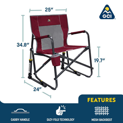 GCI OUTDOOR Freestyle Rocker Outdoor Rocking Chair with Cup Holder