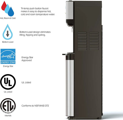 Brio Self Cleaning Bottom Loading Water Cooler Water Dispenser 3 Temperature Settings