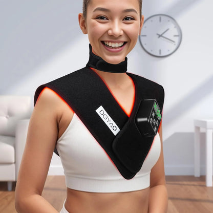 Red Light Therapy for Neck and Shoulder Pain Relief 850nm Near Infrared Therapy Set Wearable Wrap Devices for Upper Back Neck Shoulders Body Muscle Relax Home Use Treatment Pad FDA Cleared