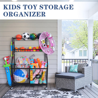 MYTHINGLOGIC Garage Ball Storage Organizer for Sports Equipment