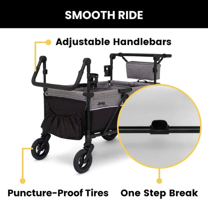 Delta Children's Jeep Wrangler Deluxe 4-Seater Stroller Wagon