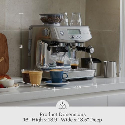 Breville the Barista Pro Espresso Machine with Grinder & Milk Frother, Espresso Maker with Seconds Heat Up, RM BES878BSS, Brushed Stainless Steel (Certified Remanufactured): Home & Kitchen