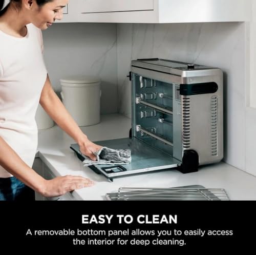 Ninja Foodi 9 in 1 Digital Air Fry Oven, Convection Oven, Toaster, Air Fryer with Flip Away Storage, Air Roast, Bake, Broil, Dehydrate, Reheat, Stainless Steel (102A) : Home & Kitchen