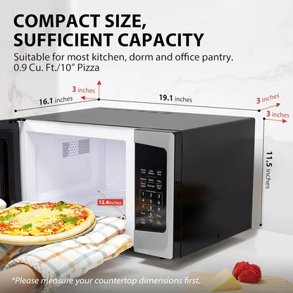 TOSHIBA 4-in-1 ML-EC42P(SS) Countertop Microwave Oven, Smart Sensor, Convection, Air Fryer Combo, Mute Function, Position Memory 13.6" Turntable, 1.5 Cu Ft, 1000W, Silver
