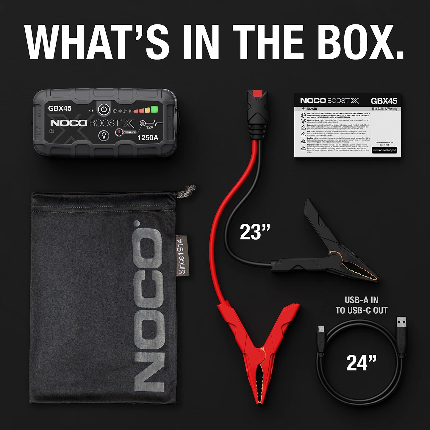 NOCO Boost X GBX45: 1250A Portable Jump Starter & Power Bank